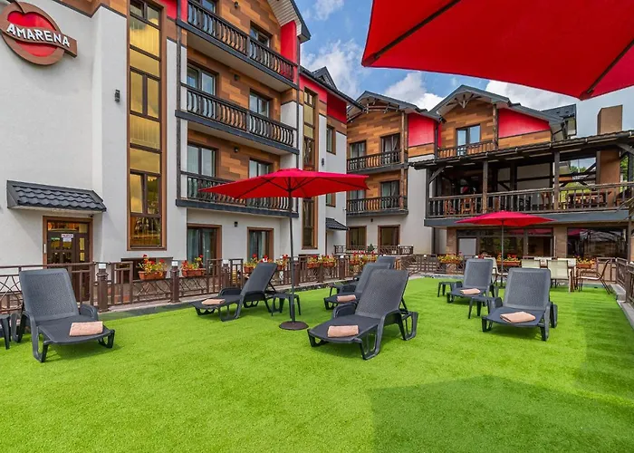 Amarena Spa Hotel - Breakfast Included In The Price Spa Swimming Pool Sauna Hammam Jacuzzi Restaurant Inexpensive And Delicious Food Parking Area Barbecue 400 M To Bukovel Lift 1 Room And Cottages